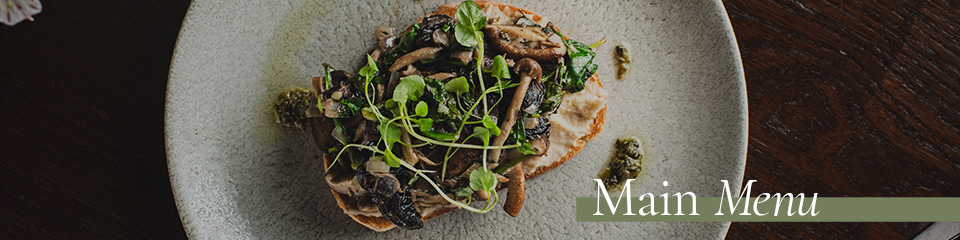 Main Menu at The Hope