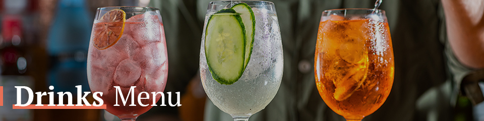 Drinks Menu at The Hope